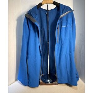 EDDIE BAUER Cloud Cap Stretch Waterproof Hood Blue First Ascent Jacket Men's XL